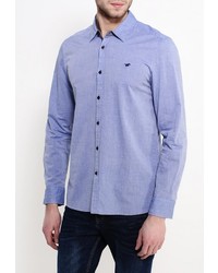 Мужская голубая рубашка с длинным рукавом от Mustang