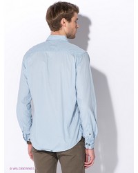 Мужская голубая рубашка с длинным рукавом от Oodji