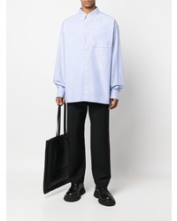 Мужская голубая рубашка с длинным рукавом от Studio Nicholson