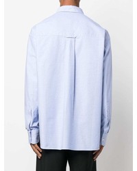 Мужская голубая рубашка с длинным рукавом от Studio Nicholson