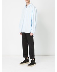 Мужская голубая рубашка с длинным рукавом от Hed Mayner