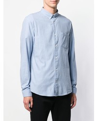 Мужская голубая рубашка с длинным рукавом от Nn07