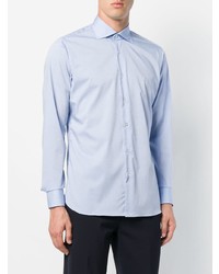 Мужская голубая рубашка с длинным рукавом от Borriello