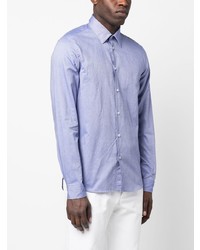 Мужская голубая рубашка с длинным рукавом от Manuel Ritz