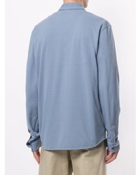 Мужская голубая рубашка с длинным рукавом от Sunspel