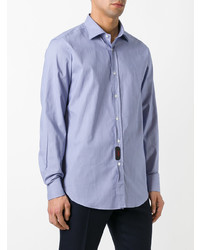 Мужская голубая рубашка с длинным рукавом от Mp Massimo Piombo