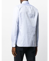 Мужская голубая рубашка с длинным рукавом от Kiton