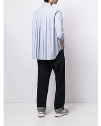 Мужская голубая рубашка с длинным рукавом от Fumito Ganryu
