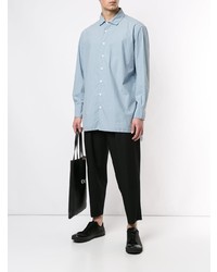 Мужская голубая рубашка с длинным рукавом от Bergfabel