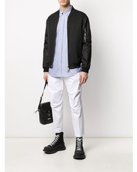 Мужская голубая рубашка с длинным рукавом от DSQUARED2