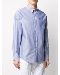 Мужская голубая рубашка с длинным рукавом от DSQUARED2