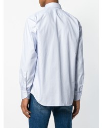 Мужская голубая рубашка с длинным рукавом от Canali
