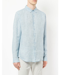 Мужская голубая рубашка с длинным рукавом от Jac+ Jack