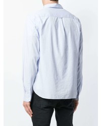 Мужская голубая рубашка с длинным рукавом от AllSaints