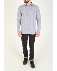 Мужская голубая рубашка с длинным рукавом от RPS