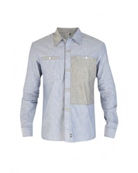 Мужская голубая рубашка с длинным рукавом от RPS