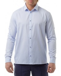 Мужская голубая рубашка с длинным рукавом от RPS