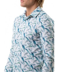 Мужская голубая рубашка с длинным рукавом от RPS