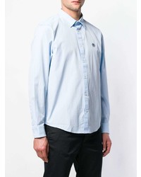 Мужская голубая рубашка с длинным рукавом от Diesel