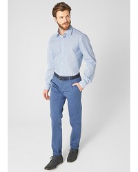Мужская голубая рубашка с длинным рукавом от s.Oliver