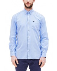Мужская голубая рубашка с длинным рукавом от s.Oliver