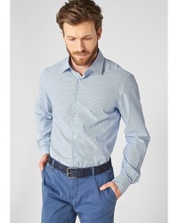 Мужская голубая рубашка с длинным рукавом от s.Oliver