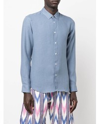 Мужская голубая рубашка с длинным рукавом от Sandro