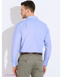 Мужская голубая рубашка с длинным рукавом от Sela