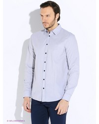 Мужская голубая рубашка с длинным рукавом от Sela