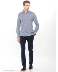 Мужская голубая рубашка с длинным рукавом от Selected