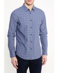 Мужская голубая рубашка с длинным рукавом от Sisley