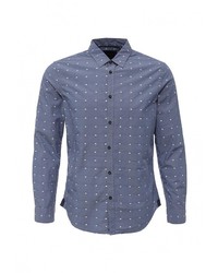 Мужская голубая рубашка с длинным рукавом от Sisley