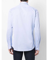 Мужская голубая рубашка с длинным рукавом от BOSS