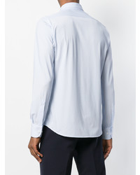 Мужская голубая рубашка с длинным рукавом от Rrd