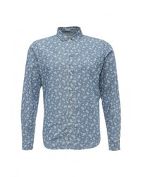 Мужская голубая рубашка с длинным рукавом от Solid