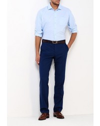 Мужская голубая рубашка с длинным рукавом от STENSER