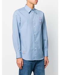 Мужская голубая рубашка с длинным рукавом от Vivienne Westwood