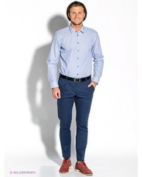 Мужская голубая рубашка с длинным рукавом от Strellson