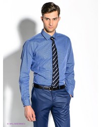 Мужская голубая рубашка с длинным рукавом от Strellson