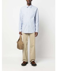 Мужская голубая рубашка с длинным рукавом от DSQUARED2