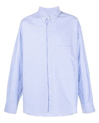 Мужская голубая рубашка с длинным рукавом от Studio Nicholson