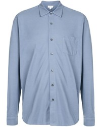 Мужская голубая рубашка с длинным рукавом от Sunspel