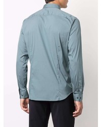 Мужская голубая рубашка с длинным рукавом от Theory