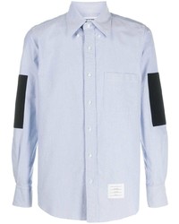 Мужская голубая рубашка с длинным рукавом от Thom Browne