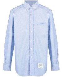 Мужская голубая рубашка с длинным рукавом от Thom Browne
