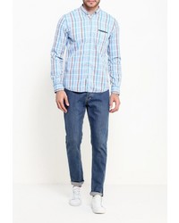 Мужская голубая рубашка с длинным рукавом от Tom Tailor