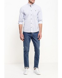 Мужская голубая рубашка с длинным рукавом от Tom Tailor