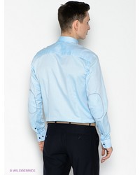 Мужская голубая рубашка с длинным рукавом от Top Secret