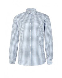 Мужская голубая рубашка с длинным рукавом от Topman