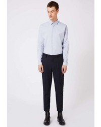 Мужская голубая рубашка с длинным рукавом от Topman